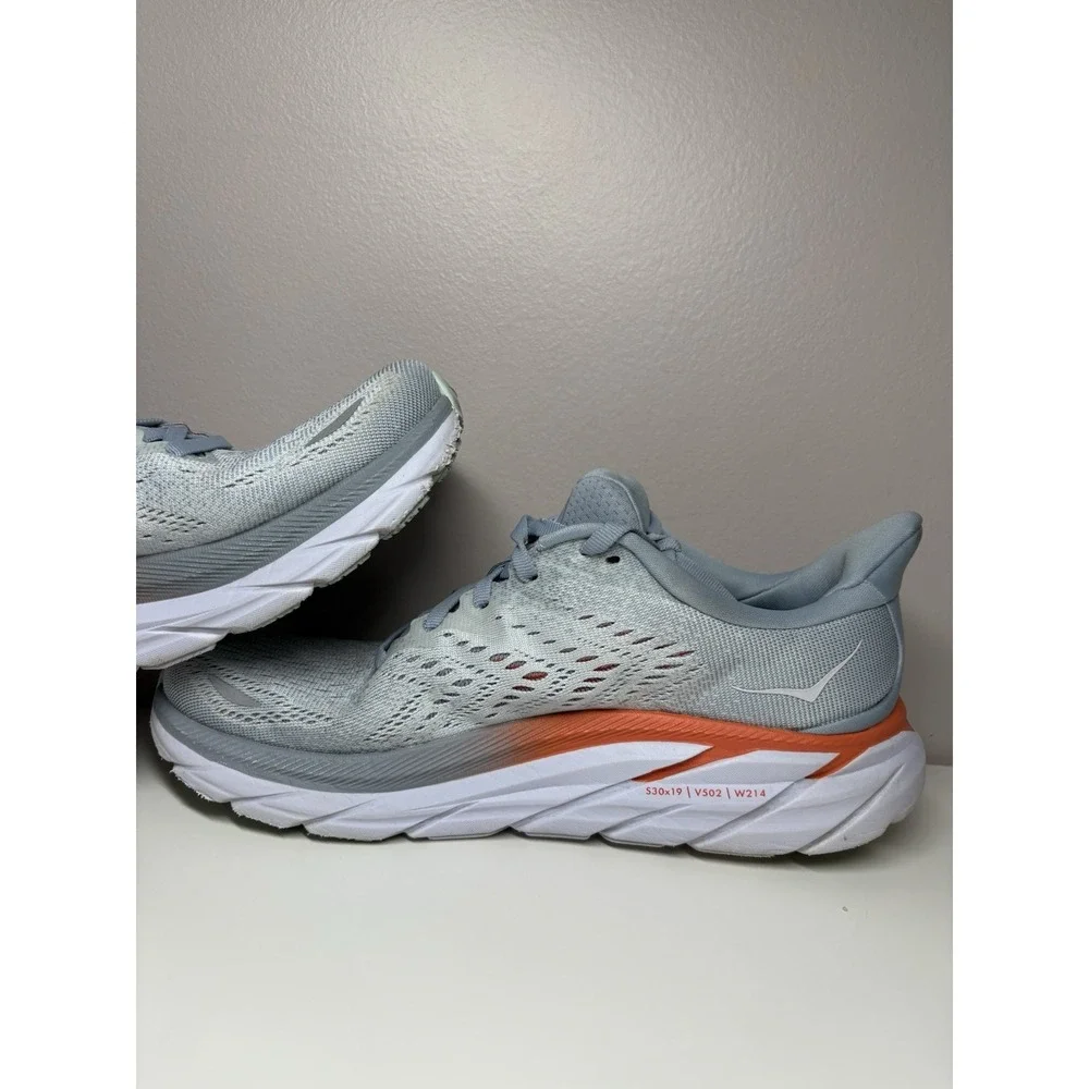 Hoka One One Clifton 8 Blue Fog‎ Running Training Shoes Women's - Size 7.5B